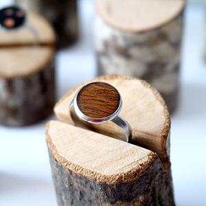 Bague bois de marqueterie
