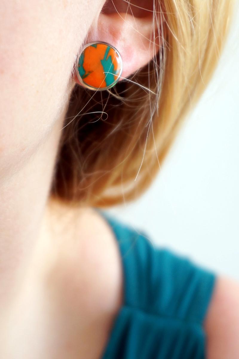 Bo cercle orange vert