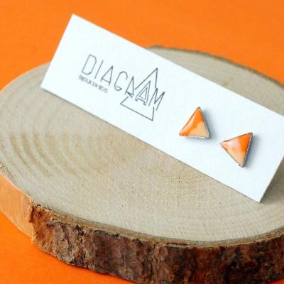Bo clou mini triangles orange