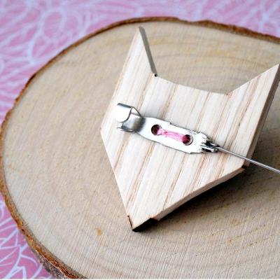 Broche loup galaxie dos