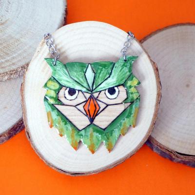 Sautoir hibou tropical